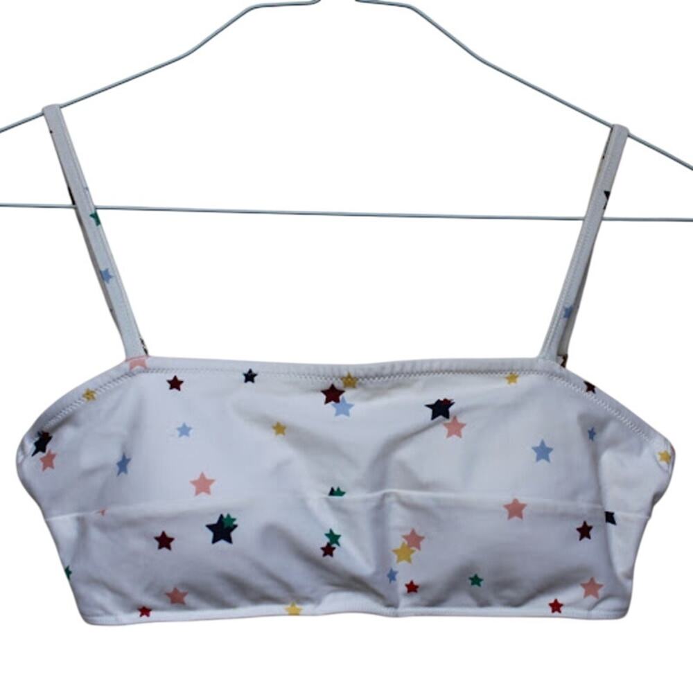 SUMMERSALT | Beige Oasis Stars Bandeau Bikini Top Built-In Cups Beach Swimsuit 6
